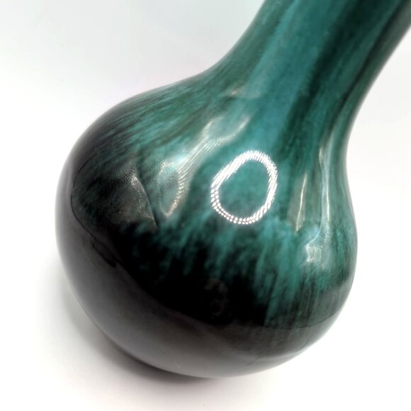 Vintage Blue Mountain Pottery BMP Blue/Green Drip Glaze 8" Retro MCM Vase VGC - Picture 3 of 6